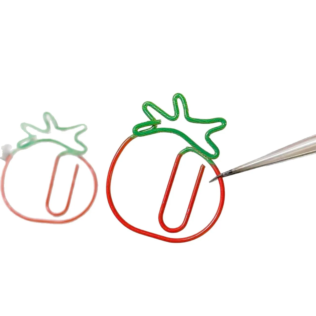 Clips de papel con forma de fruta – Tomate, fresa y cereza - imagen 3