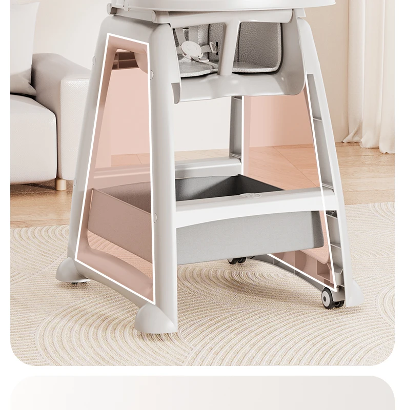 Silla alta ajustable en vista general