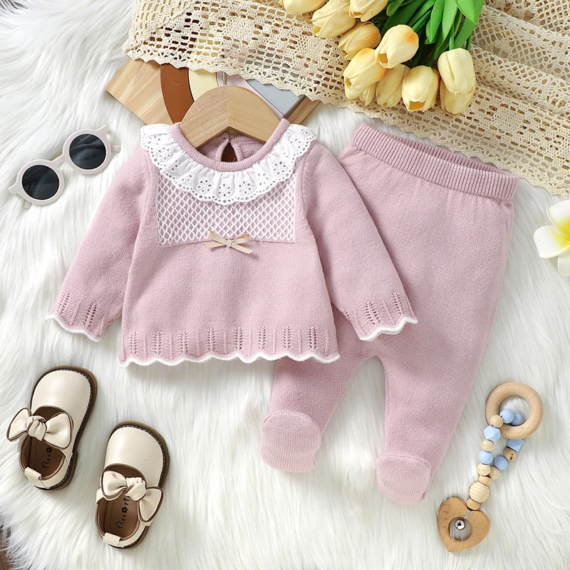 Conjunto pelele de punto para bebé 0-9 meses – Manga larga - imagen 3