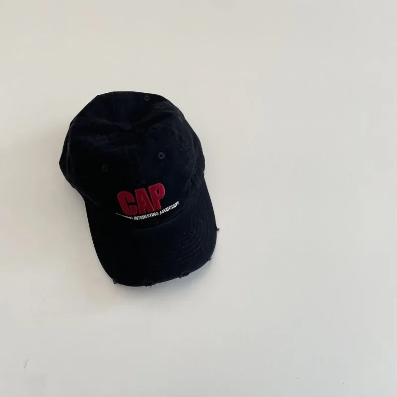 Gorra de béisbol con letras bordadas estilo americano para niños - imagen 3