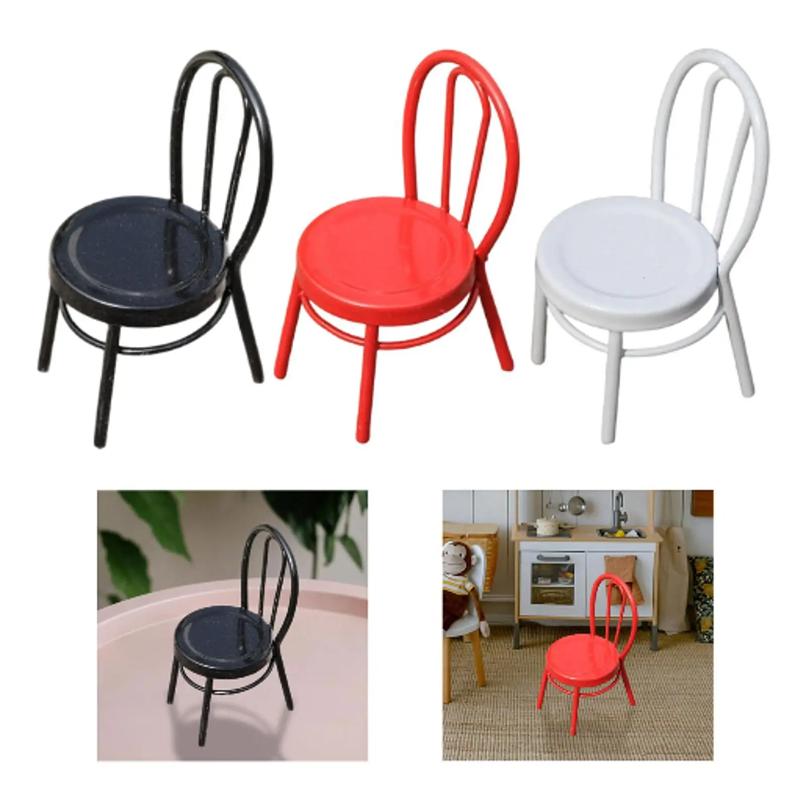 Silla para casa de muñecas en miniatura, maqueta ferroviaria - imagen 5