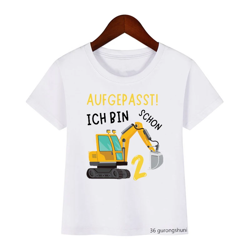 Camiseta Excavadora Manga Corta para Niños y Niñas - Diseño Divertido - imagen 5