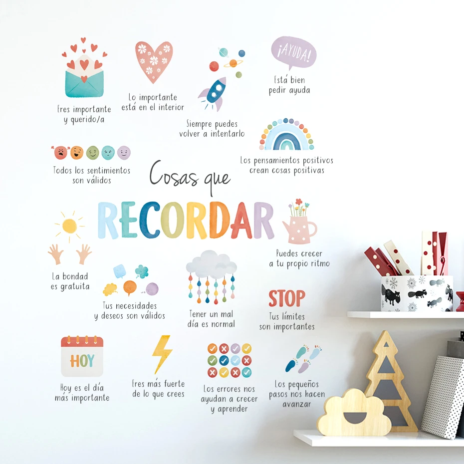 Pegatinas de pared infantiles cosas españolas para habitación - imagen 4