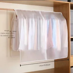 Funda antipolvo semi transparente para ropa colgada del armario