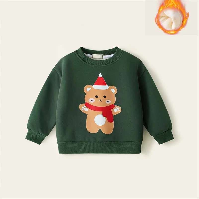 Sudadera infantil de terciopelo gruesa acolchada de invierno - imagen 3