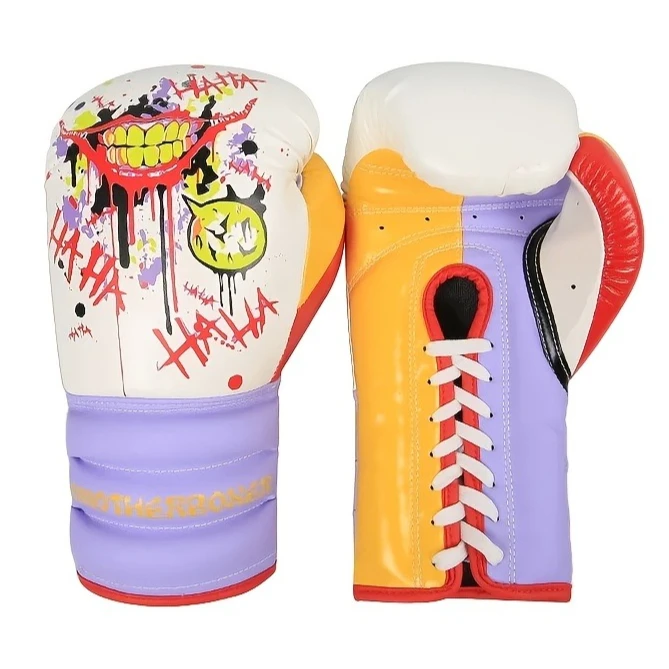 Guantes de boxeo ajustables con cordón y forro multicapa PU - imagen 5