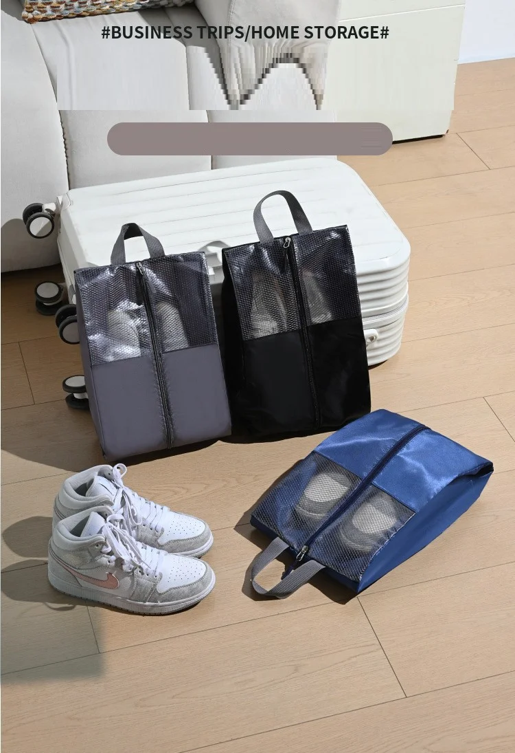 Bolsa plegable de nailon con cremallera
