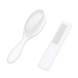 Cepillo y peine suave para peinar el pelo del bebé, gorro de cuna
