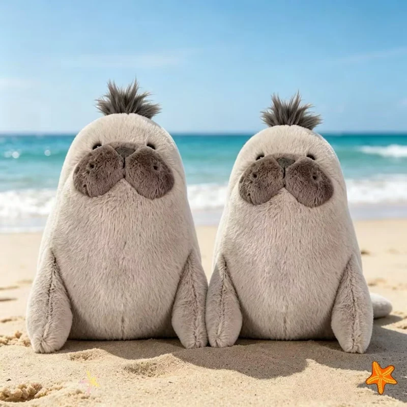 Detalle del peluche marino