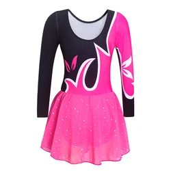 Maillot de ballet con tutú brillante para niña