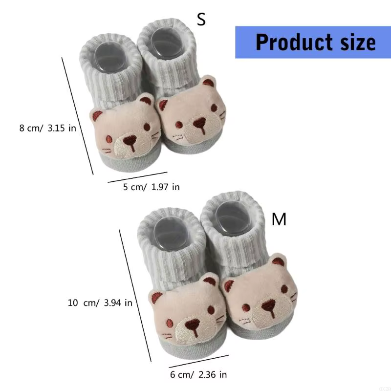 QX2D Calcetines bebé algodón con diseños de dibujos animados - imagen 5