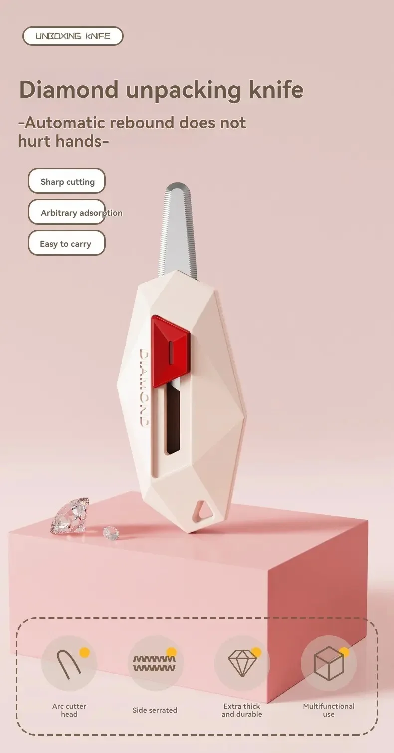 Cuchillo Unbox con diseño de diamante