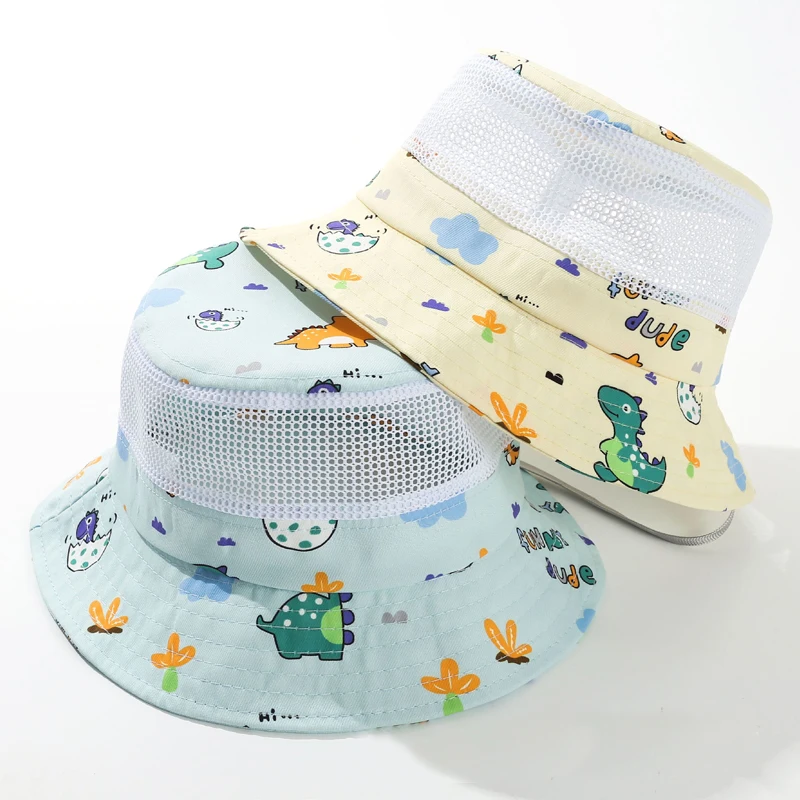 Sombrero infantil de verano de malla con dinosaurios - imagen 2