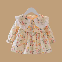 Vestidos florales de manga larga para bebé y niña – Primavera