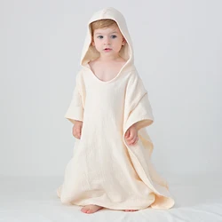 Albornoz con capucha para niño – Algodón suave