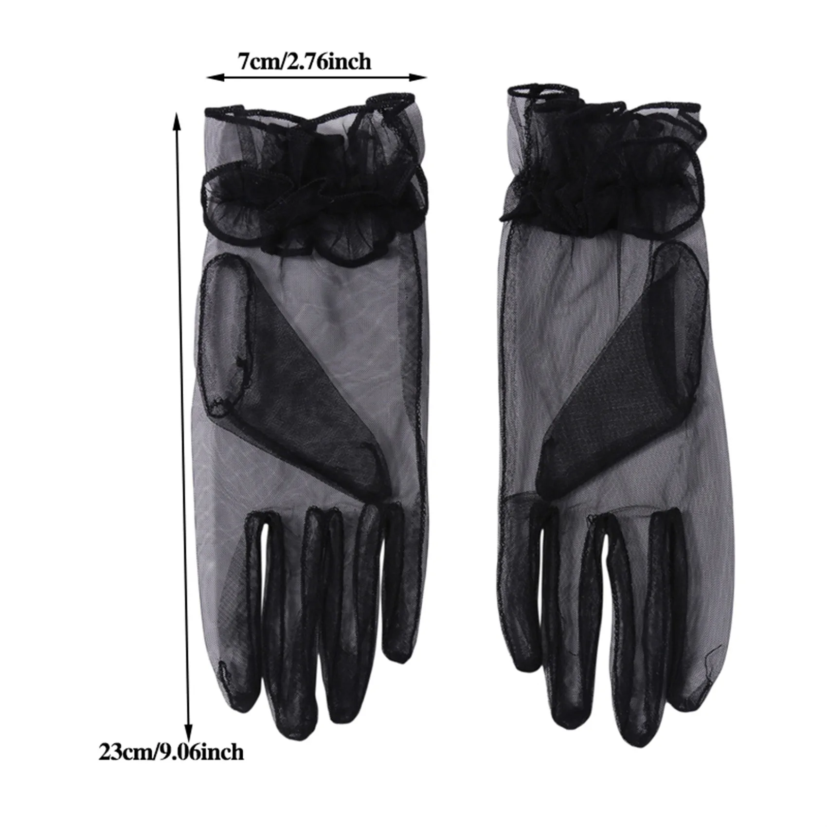 Guantes cortos elegantes de encaje para mujer
