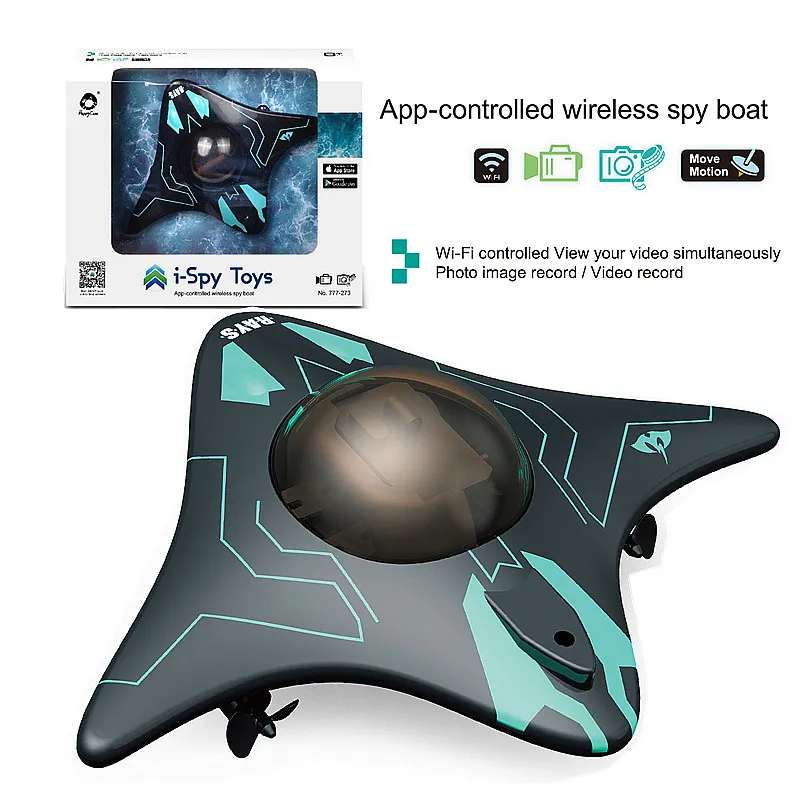 Barco teledirigido con cámara WiFi Bionic Devilfish - Resistente al agua para piscina - imagen 5