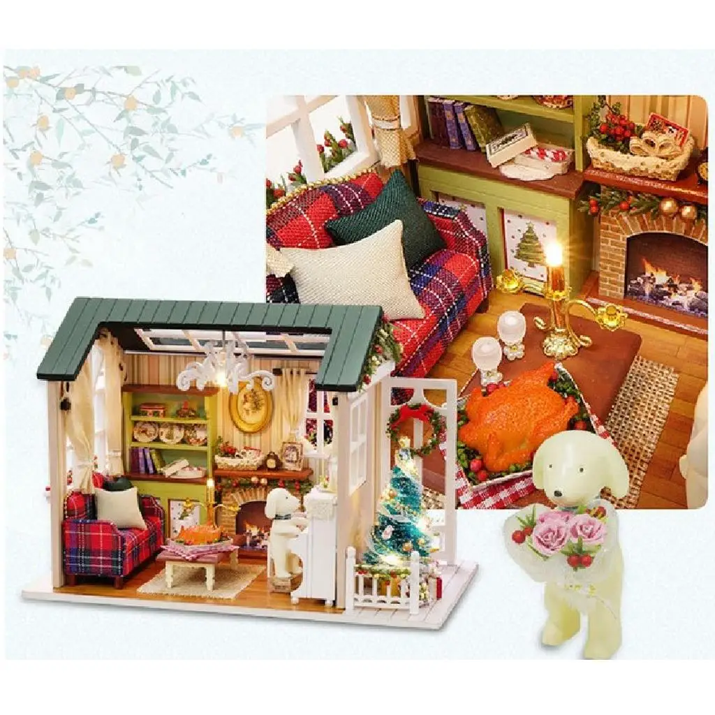 Kit de muebles para casa de muñecas en miniatura de montaje vacacional - imagen 2