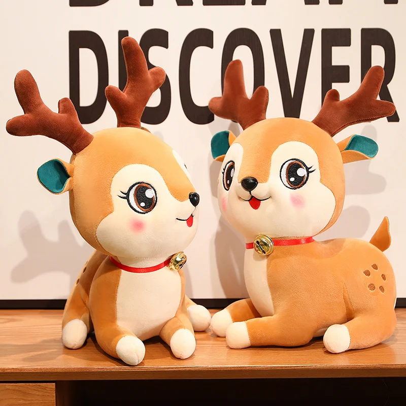 Peluche de alce navideño suave para bebés y almohada decorativa - imagen 4