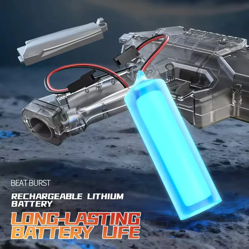 Pistola de agua eléctrica espacial con anillo de energía LED y luces - imagen 2
