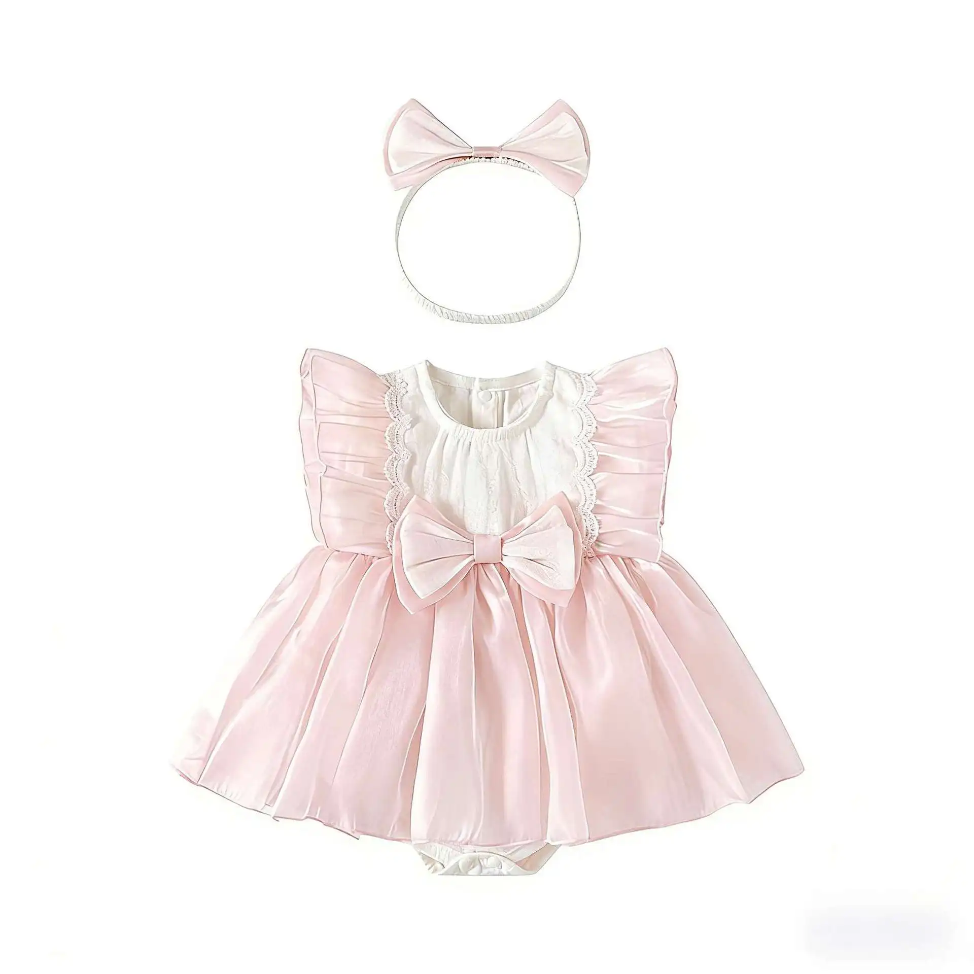 Vestido de verano para bebé niña estilo princesa, tejido ligero - imagen 3