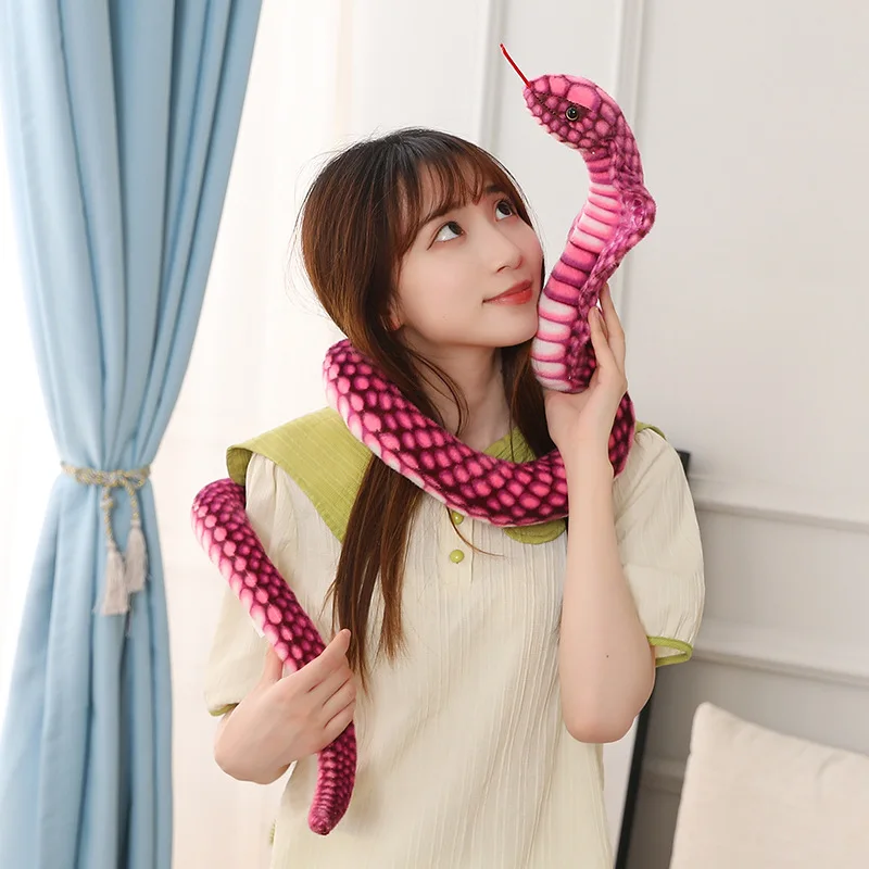 Peluche Cobra pequeño 80 cm en colores vivos