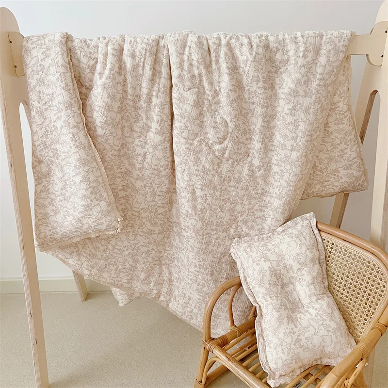 Edredón muselina floral infantil – Algodón suave niños y niñas