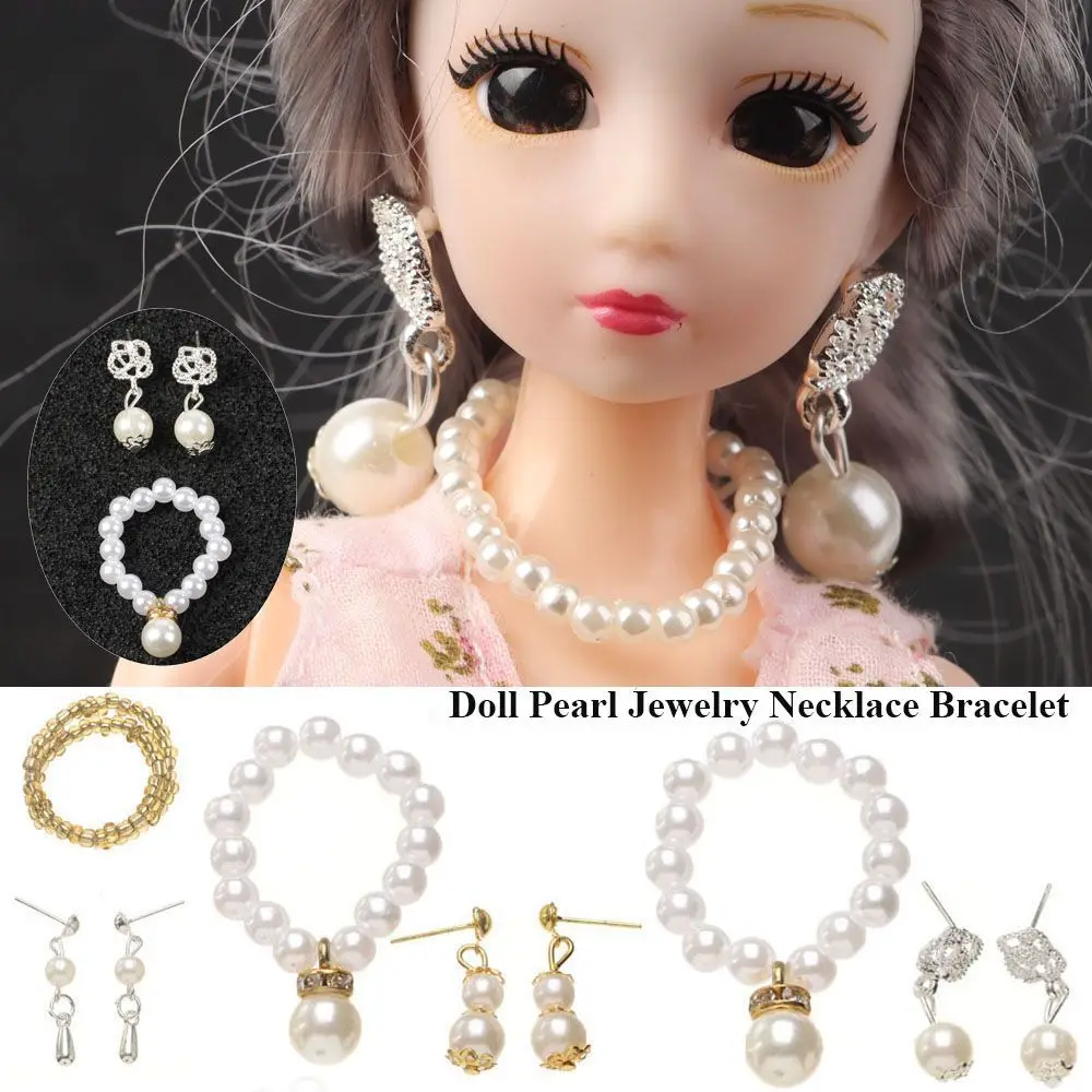 Juego de bisutería para muñecas: collar, pulsera y pendientes