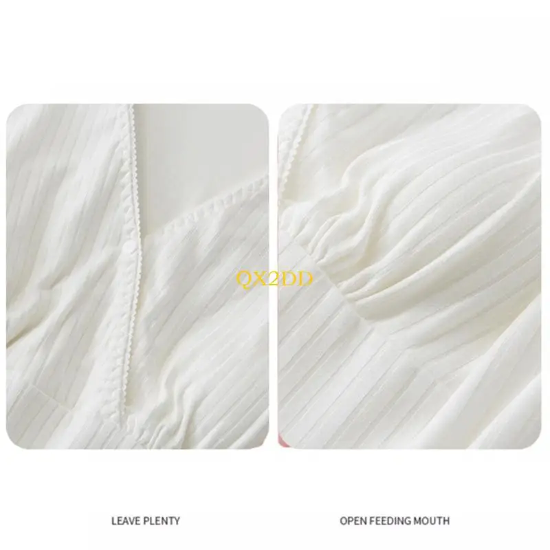 QX2D Camisón de lactancia y maternidad con acceso invisible - imagen 5