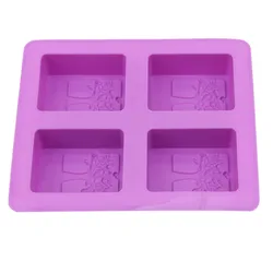 Molde de silicona con forma de árbol para chocolate y jabón