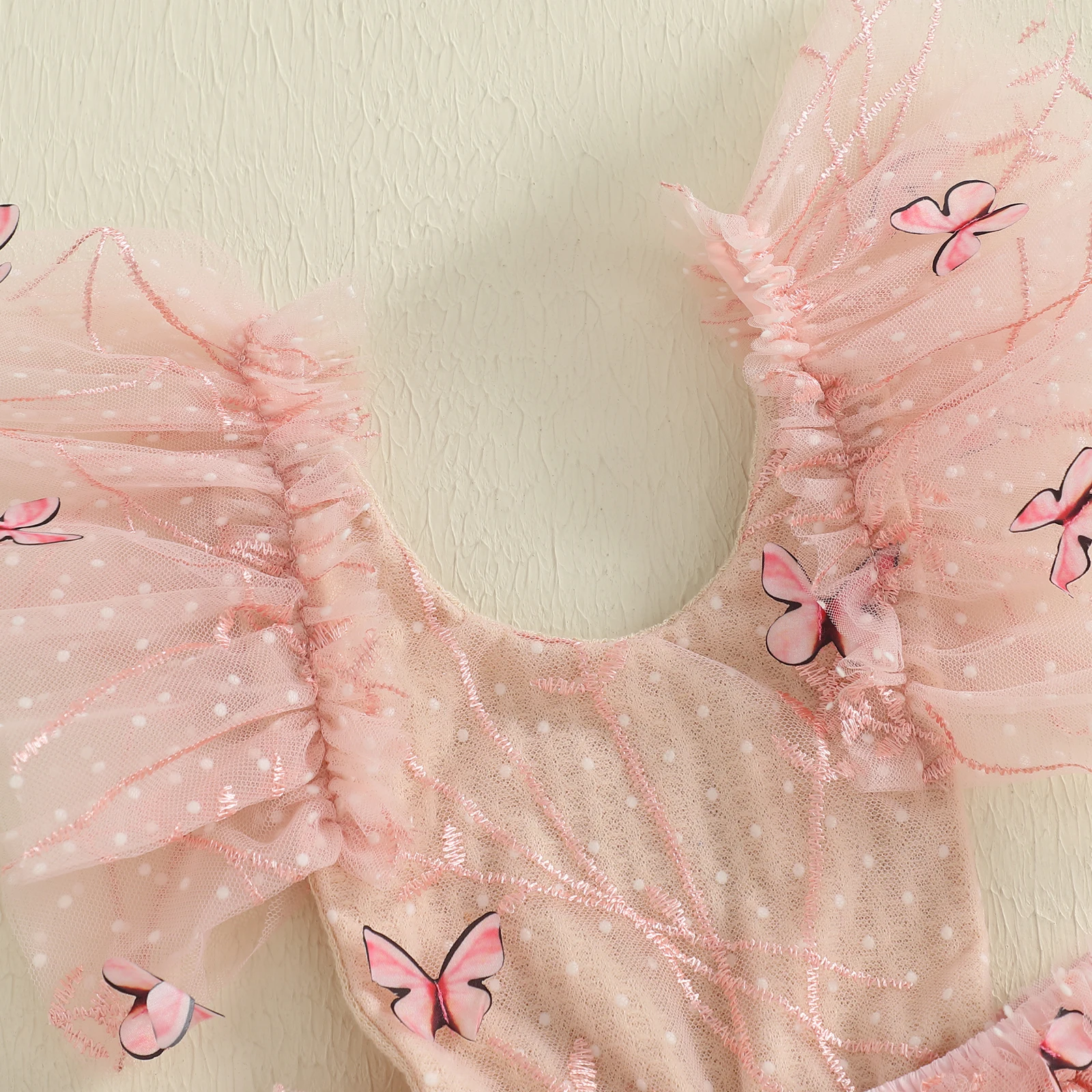 Tregren vestido princesa de tul con mariposas para niña en verano - imagen 5