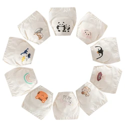 Pantalones de entrenamiento de muselina para bebé unisex con dibujos