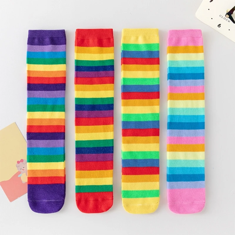 Medias arcoíris hasta la rodilla para niños y niñas - imagen 5