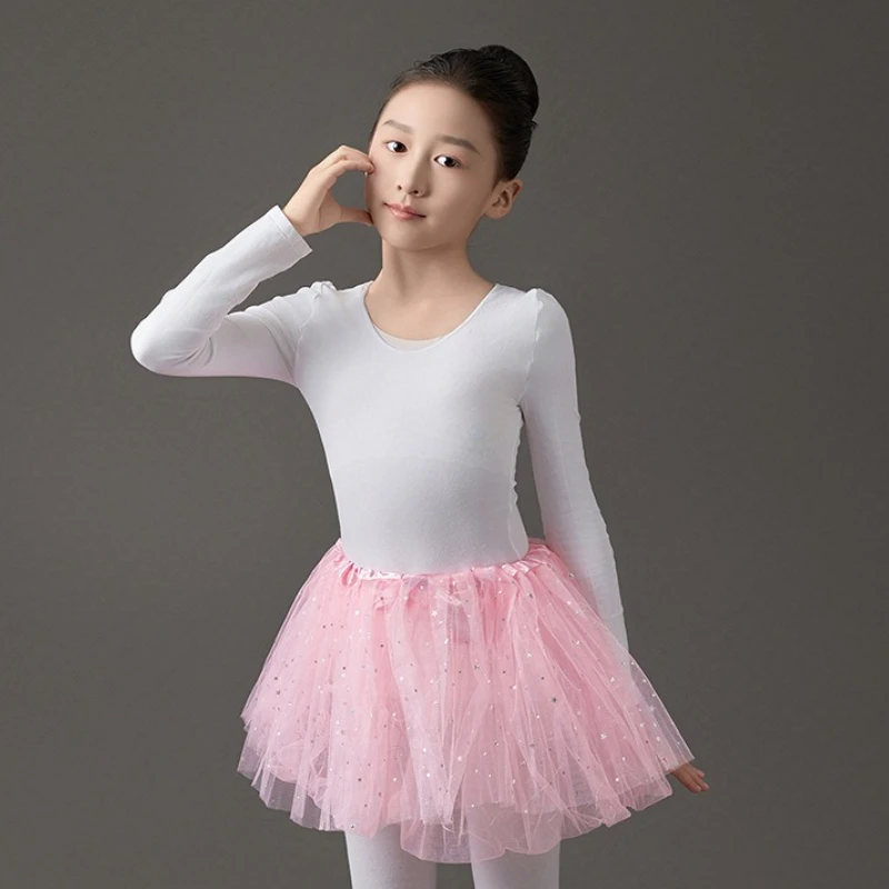 Falda tutú de lentejuelas para niñas – Ballet escénico hinchado - imagen 3