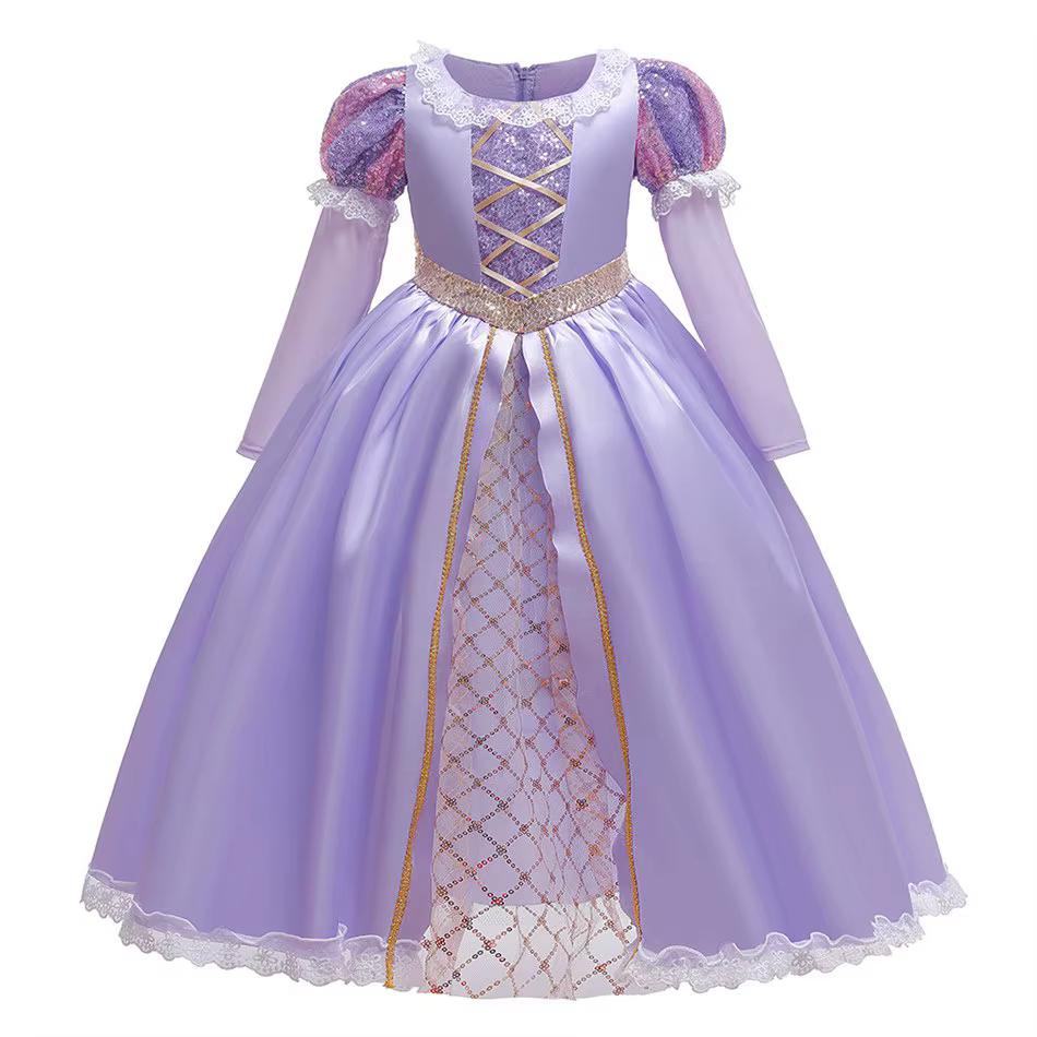 Vestido de princesa con lentejuelas para niña – Fiesta de Carnaval - imagen 4