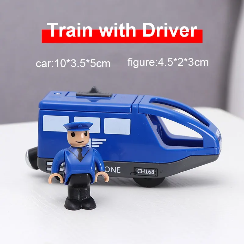 Tren eléctrico de madera con vía magnética para niños - imagen 4