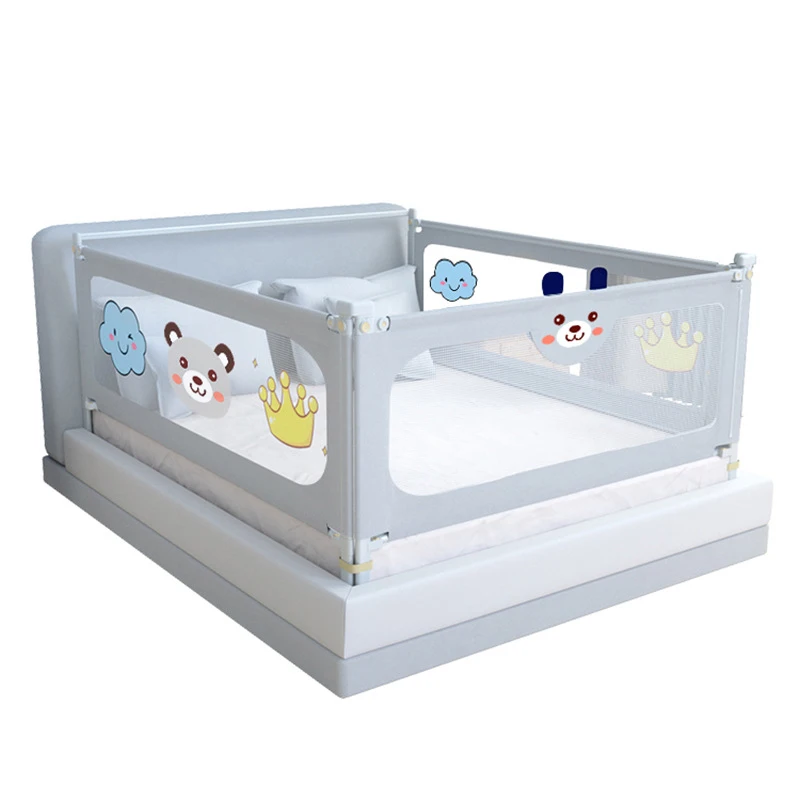 IMBABY Barandilla de cama elevable con protectores lavables ajustables - imagen 3