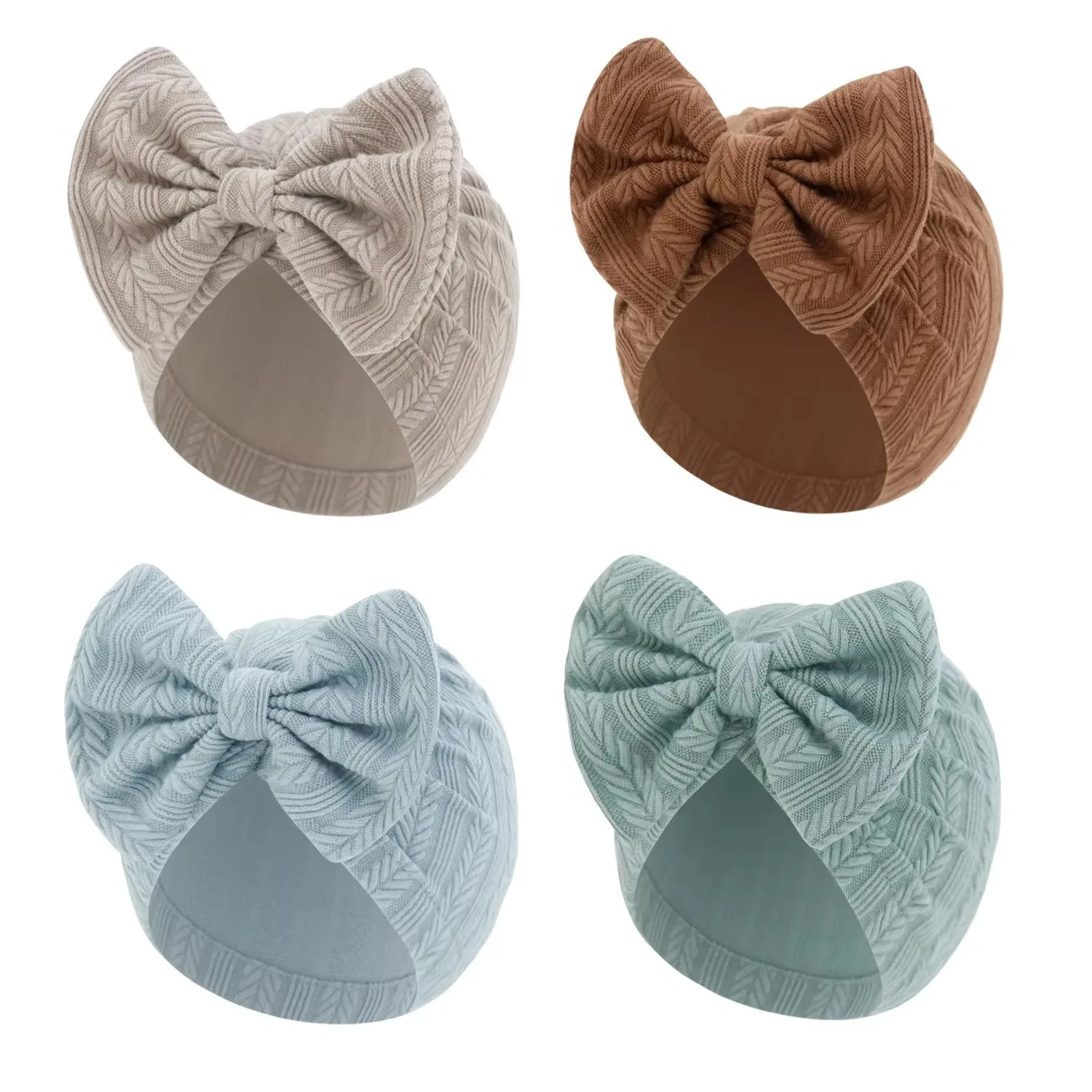 Turbante para bebé niña con lazo sólido – moda fotografía - imagen 2