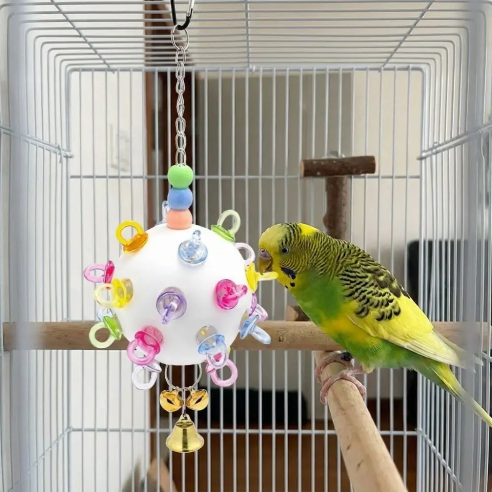 Juguete para loros desmontable con campana resistente a mordeduras - imagen 3