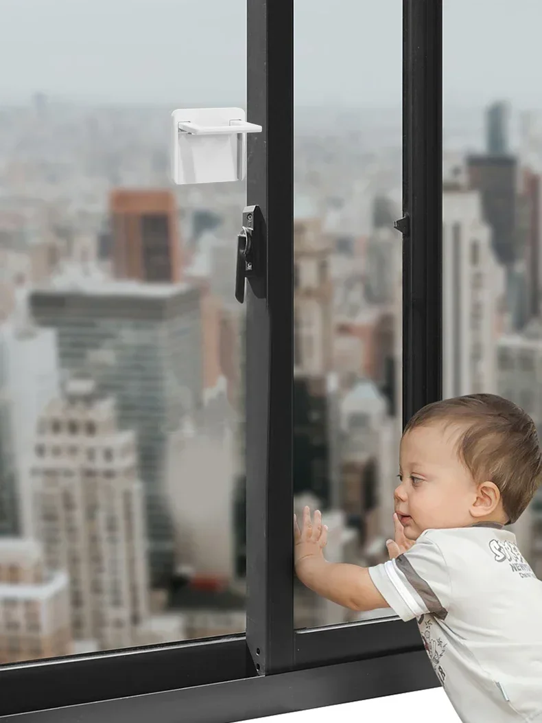 Cerradura de seguridad para niños y tope de ventana corredera