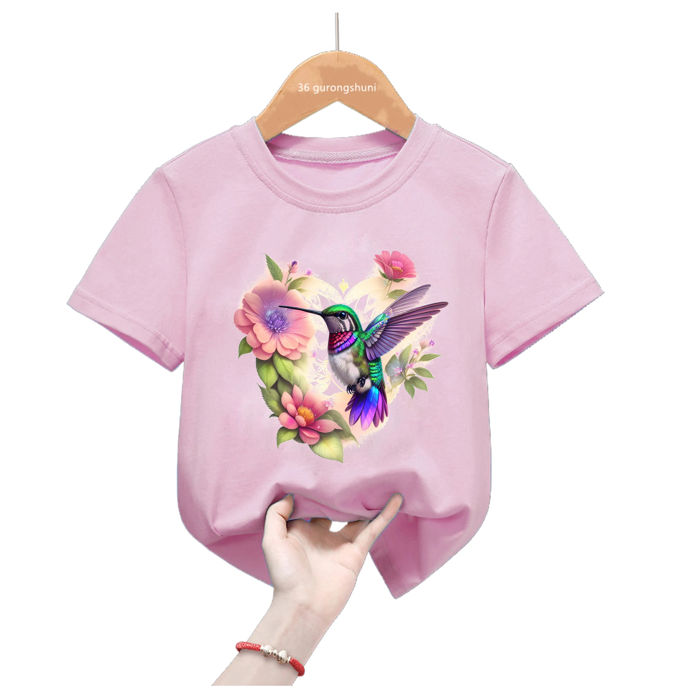 Camiseta Kawaii niña verano manga corta estampado búho rosa - imagen 3