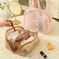 Bolsa de aseo transparente para viaje con funda de almohada