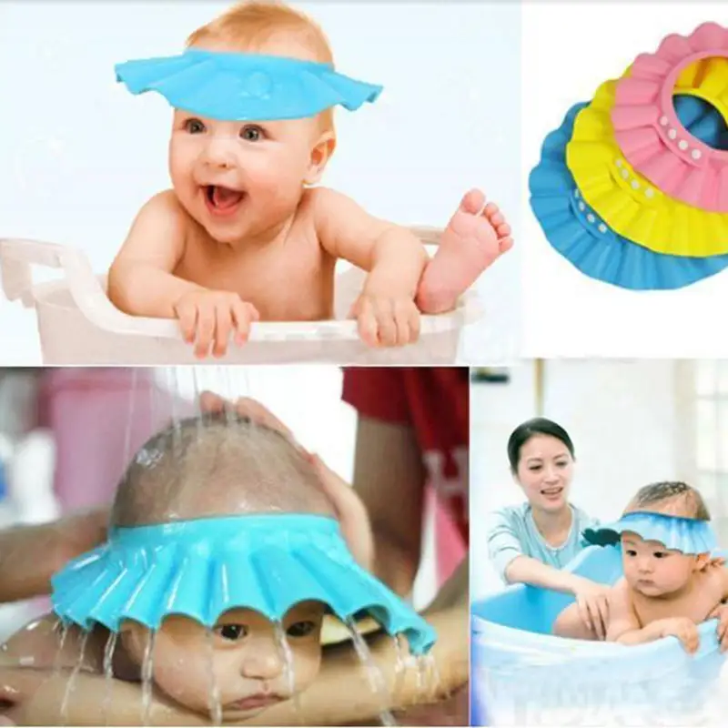 Gorro de ducha ajustable para bebé impermeable