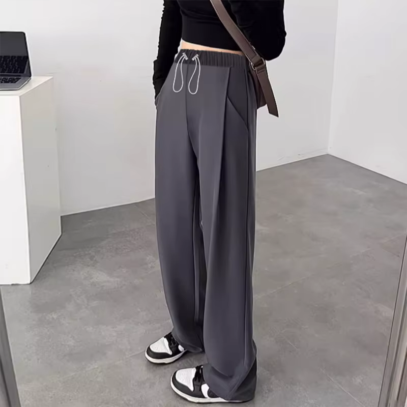 Pantalones de maternidad holgados de pierna ancha con cordón - imagen 5