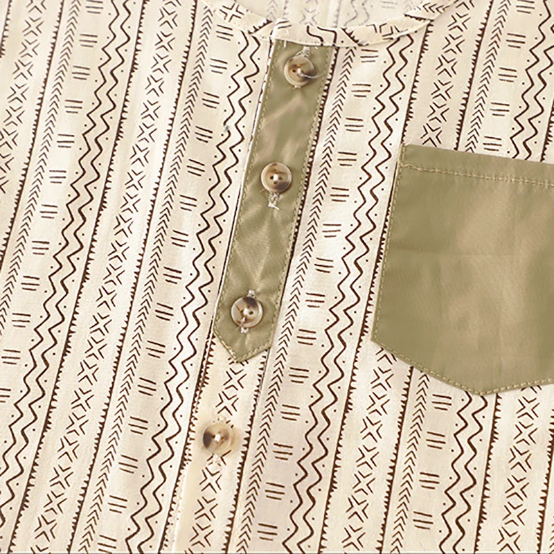 Conjunto bebé verano: camiseta y pantalón corto a rayas onduladas - imagen 5