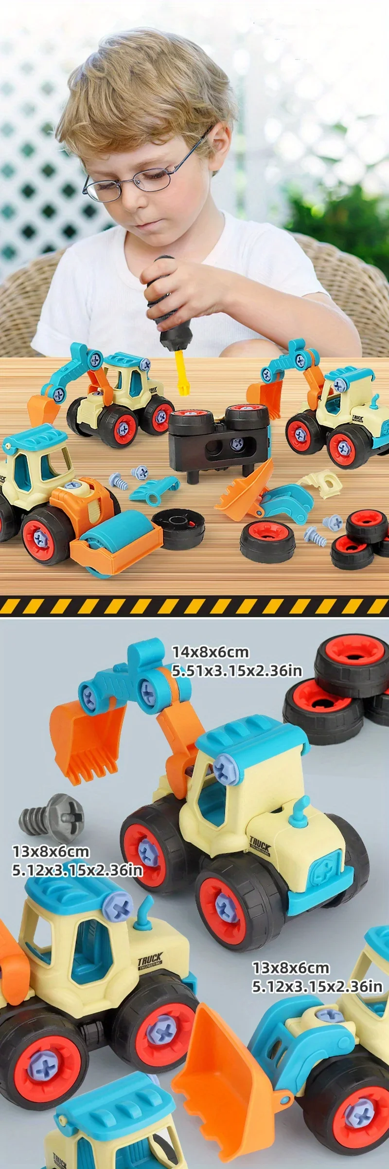Vehículos de construcción DIY con opción de montaje