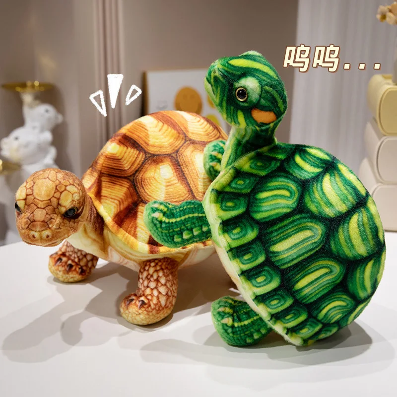 Peluche tortuga marina verde realista suave, juguete infantil - imagen 4