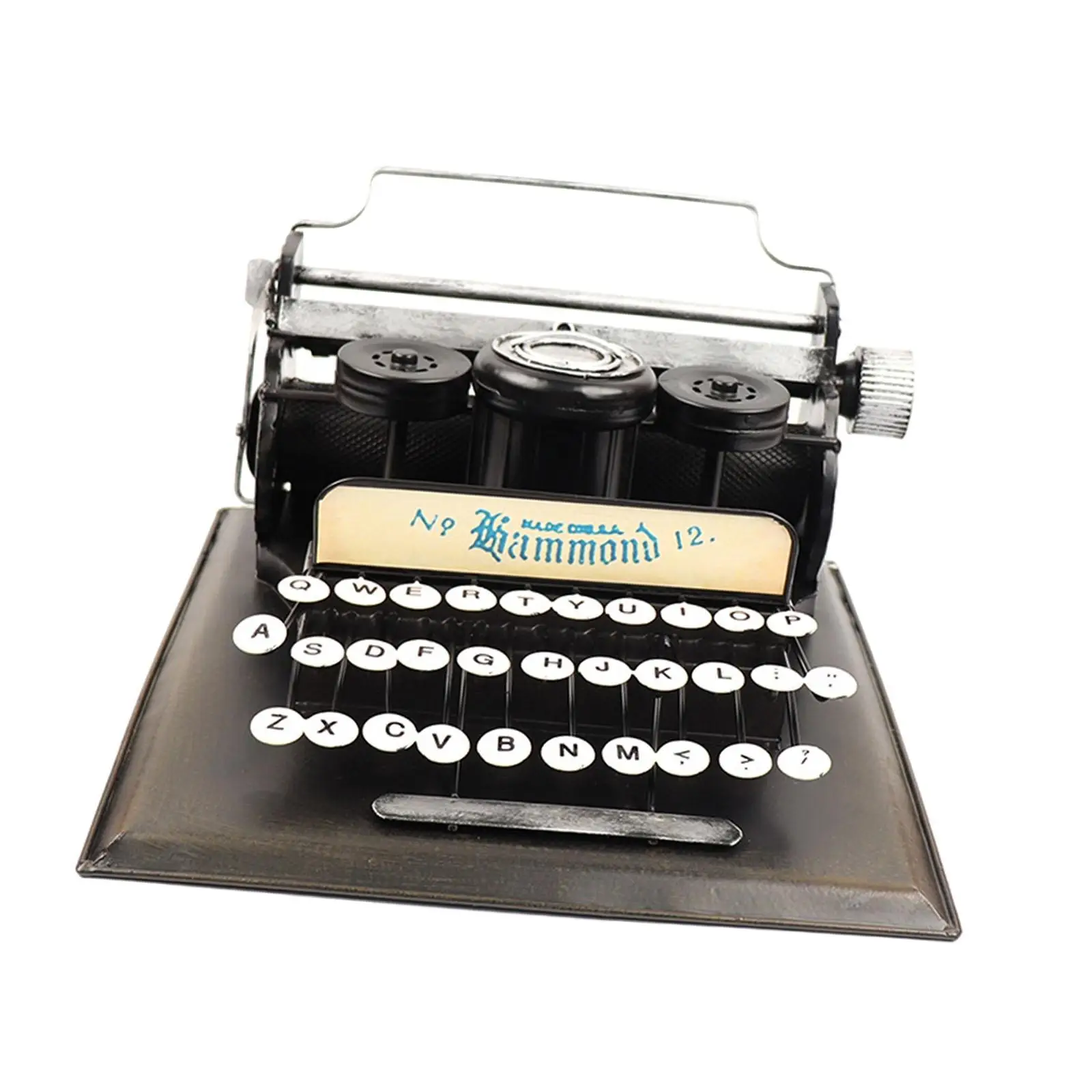 Retro Design Iron Typewriter Model Statue for Men Women Desktop Decoration Retro Design Iron Typewriter Model Statue for Men Women Desktop Decoration