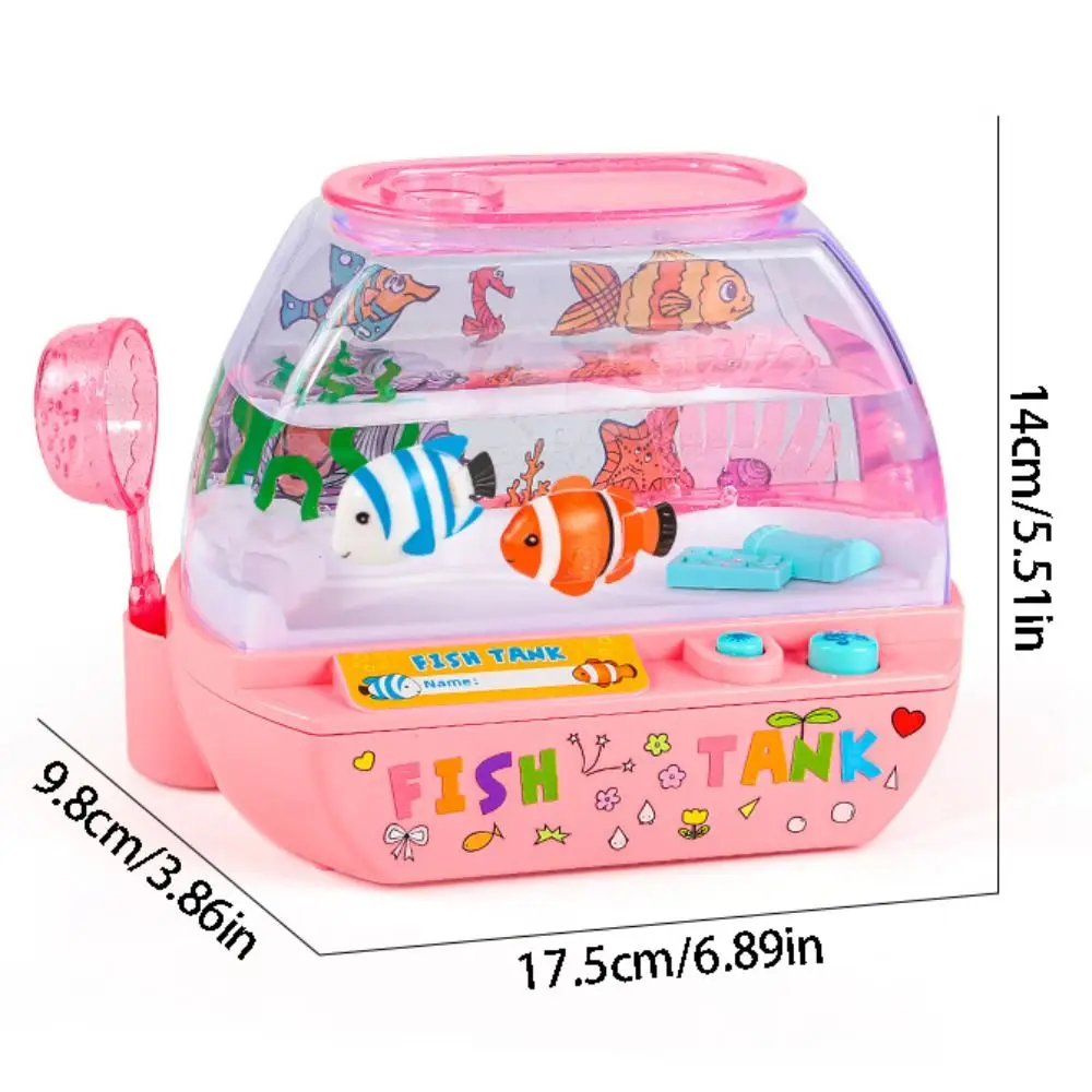 Juguete de pecera falsa con luz LED, tanque eléctrico infantil