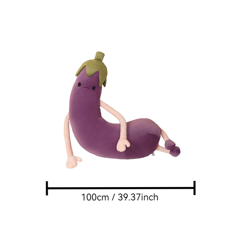 Almohada blanda con forma de plátano y berenjena para niños - imagen 4